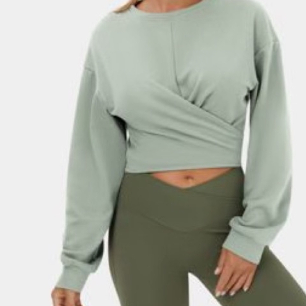 Halara ORANGE Wrap Top